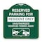 Signmission Parking Lot Reserved Parking for Residents Only Unauthorized Vehicles Towed Away Wit, GW-1818-23417 A-DES-GW-1818-23417 - alternate 1